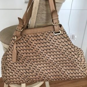 VIDA by brazil XL woven leather purse